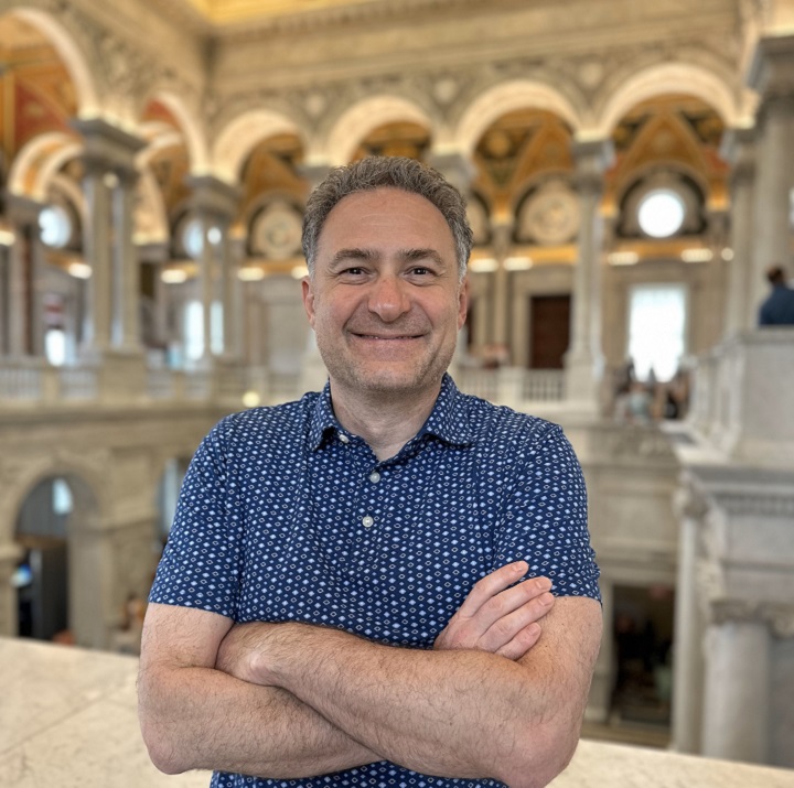 Dmitry Braverman portrait for a linguistics-themed site